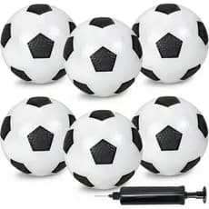 Bolas de Futebol Mini Hymaz de 6 Polegadas para Crianças, Pacote com 6 Bolas Mini Infláveis com Bomba, Pequenas Bolas de
