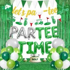 Decorações para Festa de Golfe, Decorações de Golfe para Festa Incluem Balões Verdes, Faixa e Artigos de Festa com Tema