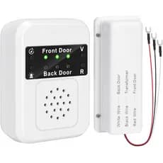 Extensor de Campainha Briidea, Converte Sistema com Fio em Sem Fio, Alertas de Luz Dupla para Duas Portas (Verde – Frent
