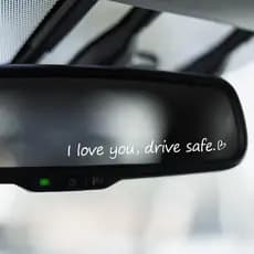 3x Adesivo para Retrovisor "Eu te amo, dirige com cuidado", Decalque para Retrovisor com Coração, Adesivos para Janela d