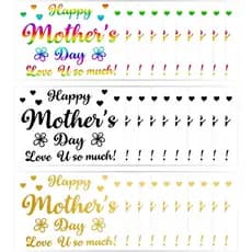 30 Folhas de Adesivos para Balões Bobo do Dia das Mães, Adesivos com Letras para o Dia das Mães, Decalques DIY para Balõ