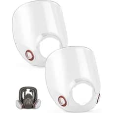 Tellegloww 2 Pack Replacement Parts Lens Compatible with 6000 Series Full Face Respirator, Shield Respirator Lens Compat