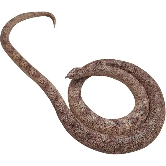 Cobra de Borracha Realista de 53" para Brincadeiras do Dia das Mentiras e Halloween (Marrom)