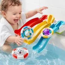 iPlay, iLearn Brinquedos de Banho para Bebês de 1 a 3 Anos, Conjunto de Brinquedos para Banheira e Chuveiro, Animais Flu