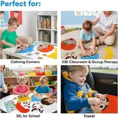 Brinquedos Montessori para Meninas e Meninos de 3 Anos, Brinquedos Sensoriais para Crianças com 2 Faces, Brinquedos Educ