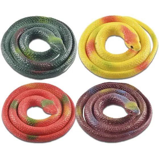 LRCXL Cobras de Borracha para Afastar Pássaros - 4 Peças de Brinquedos Realistas de Cobras Falsas para Decoração de Jard