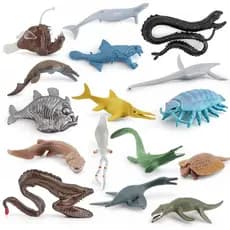 Miniaturas Incríveis de Criaturas Marinhas Pré-Históricas para Crianças, Figuras de Animais do Fundo do Oceano, Brinqued