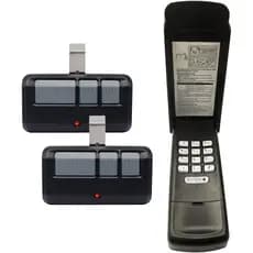 Teclado preto para abertura de porta de garagem com 2 controles remotos para porta de garagem, compatível com teclados d