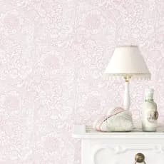 Papel de Parede Rosa Autoadesivo Estilo Boho, Papel de Parede Floral Rosa para Quarto, Banheiro, Sala de Estar, Papel de