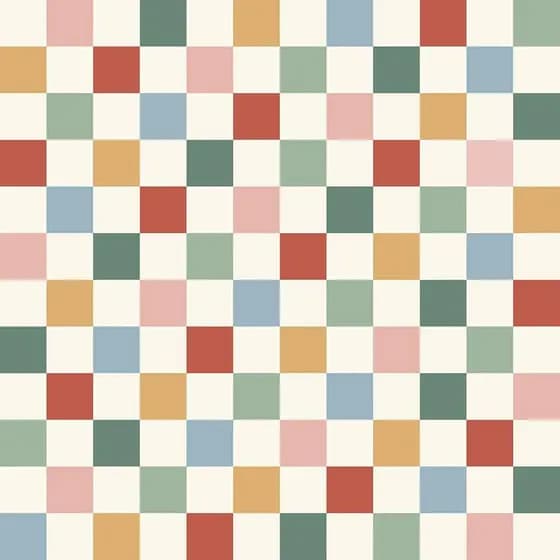 Papel de Parede Colorido Quadriculado FunStick, Papel Adesivo Retro Quadriculado, Vinil Autoadesivo Impermeável, Papel d