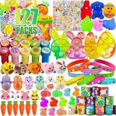 127 Peças de Enchimentos para Ovos de Páscoa, Lembrancinhas de Festa de Páscoa, Enchimentos para Cestas de Páscoa para C
