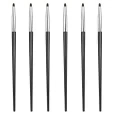 6 Pincéis Ultra Finos de Sable Macio para Delineador, Ferramentas de Maquiagem, Pincel de Cerdas Sintéticas para Delinea