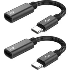 Adaptador Micro USB para USB C (Pacote com 2) Conector Conversor Micro USB Fêmea para USB Tipo C Macho Carregamento Rápi