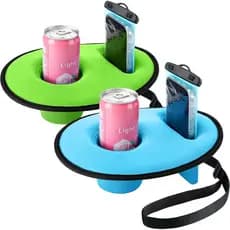 Gerrii 2 Peças Suporte Flutuante de Neoprene para Bebidas e Celular, Conjunto de Porta-Copos Flutuantes para Piscina, Po