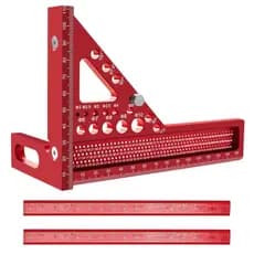 Esquadro de Carpinteiro Extra-Longo Qivine, Régua de Medição Multi-Ângulo 3D de 22,5-90 Graus, Ferramentas de Carpintari