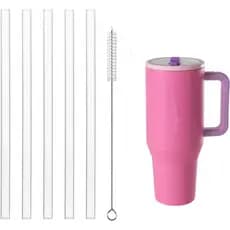 Canudos de Substituição Compatíveis com Hydrojug Traveler 32 oz, Plástico Reutilizável, Conjunto de 5 Canudos Reutilizáv