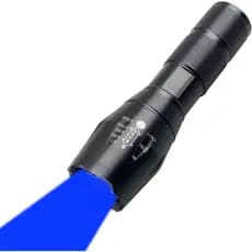Lanterna LED Azul de Alta Potência, Lanterna de Luz Azul de Longo Alcance com Zoom para Caça Noturna de Veados e Pesca