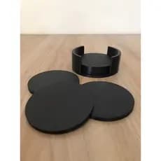 Kit 4/6/8 peças Porta COPOS Redondo Liso Decorativo mesa de jantar escritorio descanso de copo cozinha impressao 3D