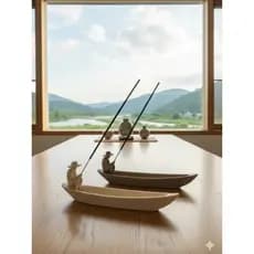 Incensário Barco Pescador 3D Decorativo Porta Incenso Vareta Zen Presente Criativo
