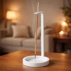 Incensário Porta Incenso Moderno Minimalista 20cm – Suporte Vertical Decorativo Invertido – Decoração Zen Aromaterapia