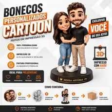 Boneco Personalizado 3D Transforme você em Miniatura presente topo de bolo casal namorados troféu formatura especial