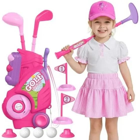 Conjunto De Golfe Infantil Liberry Para Meninas De 2 3 4 Anos , Tacos Infantis Com Roupa , Brinquedos Esportivos Interno