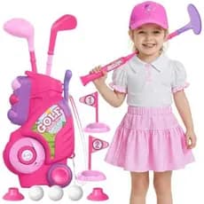 Conjunto De Golfe Infantil Liberry Para Meninas De 2 3 4 Anos , Tacos Infantis Com Roupa , Brinquedos Esportivos Interno
