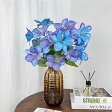 Decoração com arranjos florais, flores artificiais, cenário floral para salão de banquetes, parede de flores, lírios, sa