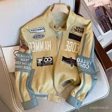 Jaqueta de Couro para Motocicleta de Alta Qualidade com Bordado Pesado, Jaqueta Estilo Baseball Unissex para Outono e In