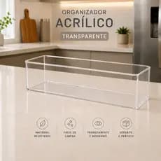 Kit 2 Organizador Geladeira Transparente Multiuso – Cozinha, Armário, Gaveta, Geladeira e Maquiagem
