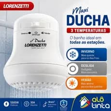 Chuveiro Elétrico Maxi Ducha Lorenzetti 127V 5500W 3 Temperaturas com Mangueira e Chuveirinho