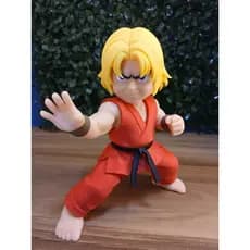 Ken Street Fighter Chibi Impressão 3d Action Figure Colecionável