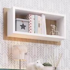 Nicho 50x25 Retângulo Decorativo 100%Mdf 15 mm Branco Para Sala Cozinha e Banheiro