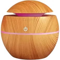 Luatek Difusor Aromatizador Ultrassônico - Umidificador com Luzes e Design em Madeira