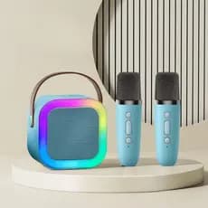 K12 Caixa de som sem fio com microfone Karaokê, Mini Alto-falante Bluetooth portátil de Karaoke com Microfone