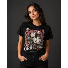 Camiseta Feminina Blusa Feminina Rosas Em DTF De Alta Qualidade