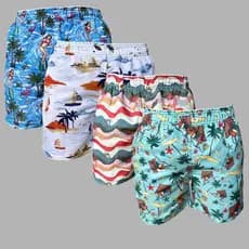 Bermuda Mauricinho Kit 4 Short Praia Verão