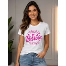 Camiseta Feminina Barbie Malha Premium DTF Em Ótima Qualidade Blusa Feminina
