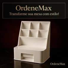 Organizador Multiuso para Mesa Branca Compacto Estudantes Escritório