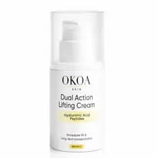 OKOA Creme Lifting de Dupla Ação, Firmador Instantâneo com Peptídeos e Ácido Hialurônico, Hidratante Intenso para Reduzi