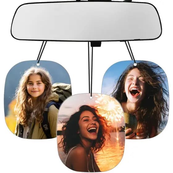 Aromatizador de Ar Personalizado para Carro com Imagem - Aromatizadores de Ar Personalizados com Foto em Ambos os Lados