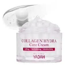 YADAH Collagen Hydra Core Cream – Creme Hidratante Preenchedor em Cápsulas com 10 Tipos de Ácidos Hialurônicos, Colágeno