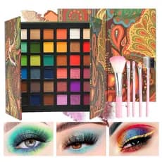 Paleta de Sombras para Olhos com 36 Cores, Paleta de Maquiagem Colorida com Sombras Matte e Brilhantes, Paleta Profissio
