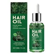Óleo Capilar com Extrato de Folha de Arborvitae Oriental, Óleo Capilar Nutritivo, Não Oleoso e Leve, Fortalece as Raízes