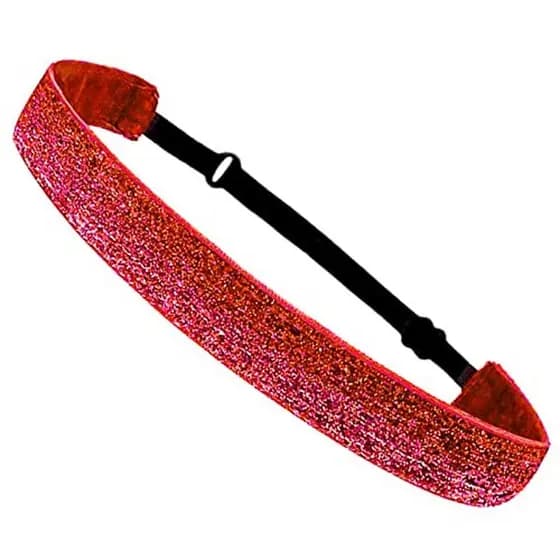 Tiaras Brilhantes – Faixa De Cabeça Esportiva Antiderrapante Ajustável , Suor Elástica Forrada De Veludo Brilhante Para