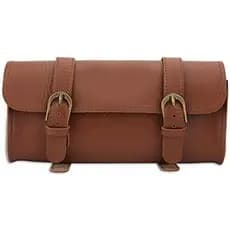 Bolsa de couro Socobeta com alça 25x15x8 B Bolsa retrô de couro Artificial com moldura frontal Acessórios de ciclismo