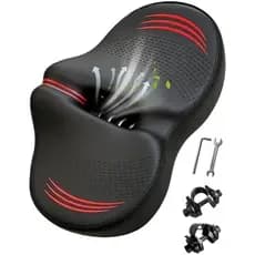 Substituição de assento de bicicleta grande sem nariz, nova almofada de assento de bicicleta espessada Ultra-larga e con