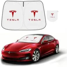 Guarda-Sol 300T Para Tesla Model Y 3 , Acessórios Carro 2026 , Janela Frontal Com Bolsa Organizadora , Presentes Proprie