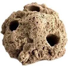 Suporte/rocha de fragmento de resina Artificial para cama de areia coral de três furos, inserção de coral livável para a
