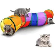 Túnel De Gato Arco-Íris | Brinquedo Dobrável E Interativo , Para Gatos , Gatinhos Coelhos Internos & amp ; Filhotes , Du